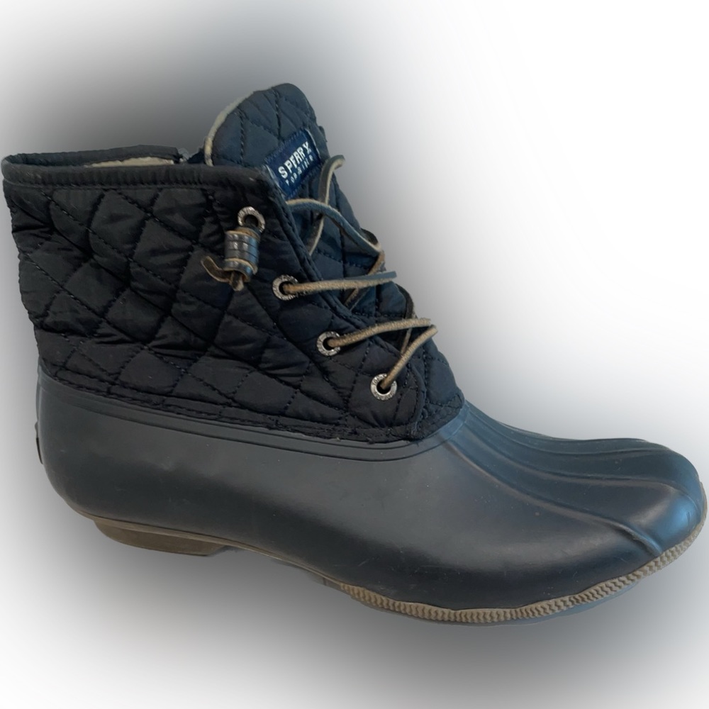 Black Sperry rain Boots Duck boots